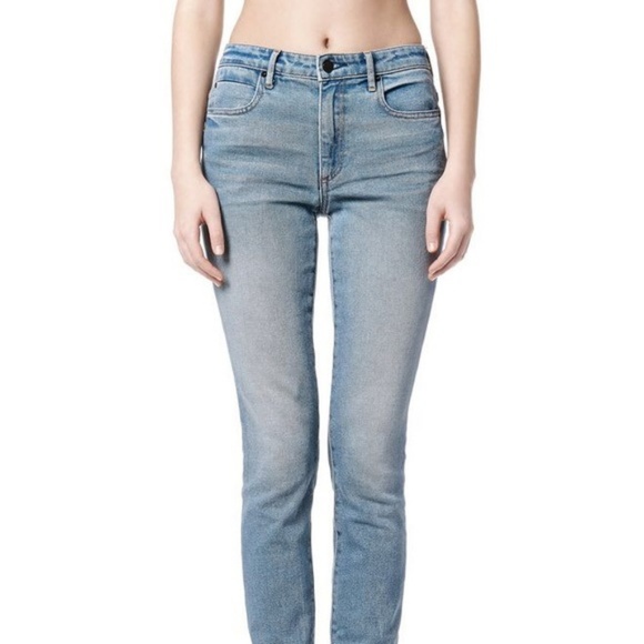 ALEXANDER WANG: WANG 001 Slim Fit High Waist Jeans - Picture 1 of 4